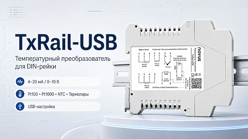 TxRail-USB для датчиков Pt100 Pt1000 NTC и термопар TxRail-USB для датчиков Pt100 Pt1000 NTC и термопар