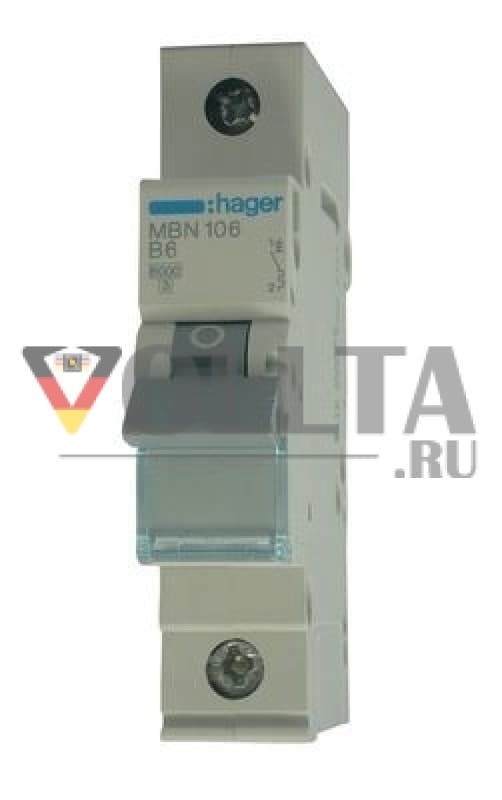 Hager MBN110 Автоматический выключатель B 1полюсный 10А,