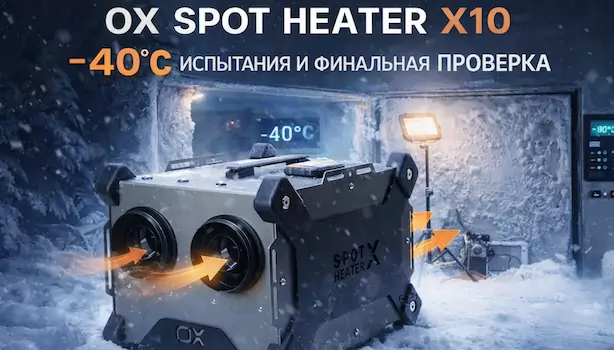 OX SPOT HEATER X10 — испытания при −40°C и финальная проверка 10 kW дизельного обогревателя