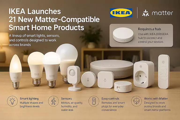 IKEA выпускает умные лампы и датчики с поддержкой Matter