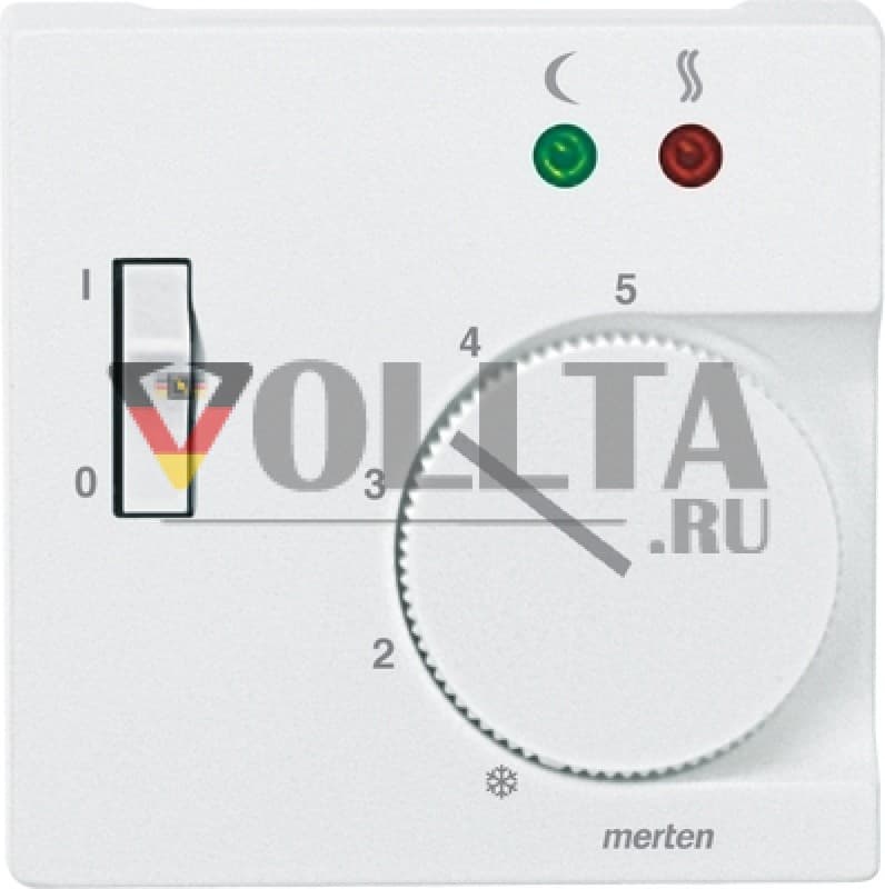 Merten 535819 System M Терморегулятор пола, крышка, цвет:полярная белизна, тон: матовый