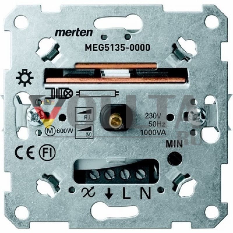 Schneider серия: Merten MEG5135-0000 Диммер 60-1000W