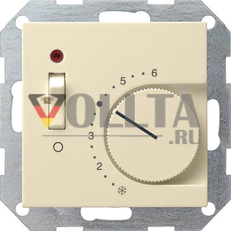 Gira 039201 System55 Регулятор температуры помещения,  цвет: кремово-белый, тон:глянец