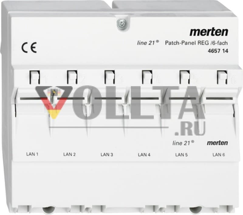 Merten 465714 Патч-панель / распределительная панель REG  цвет: светло серый