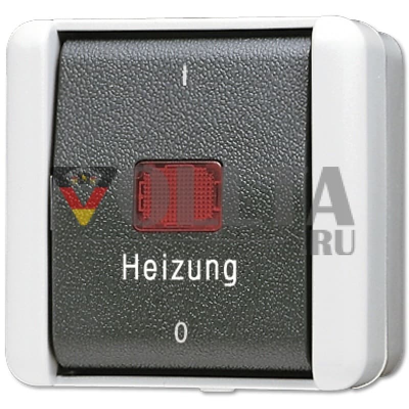 Jung 803HW WG800 отопление аварийный выключатель 16А, 400V  3х полюсный выключатель цвет:антрацит