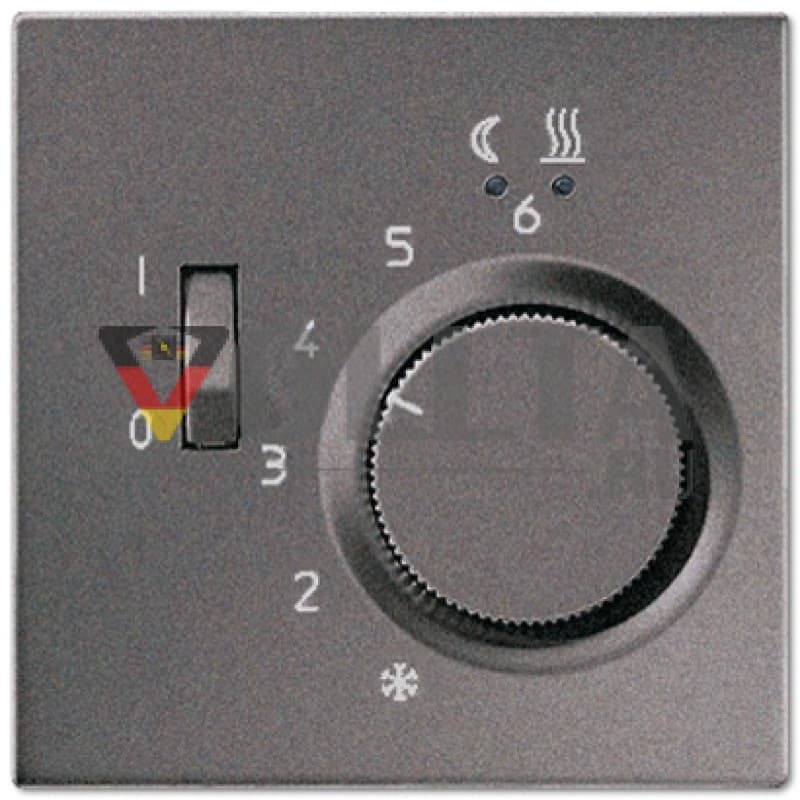 Jung FTRAL231AN LS990 Терморегулятор теплого пола замыкающий контакт 10А, Цвет алюминевый цвет:антрацит