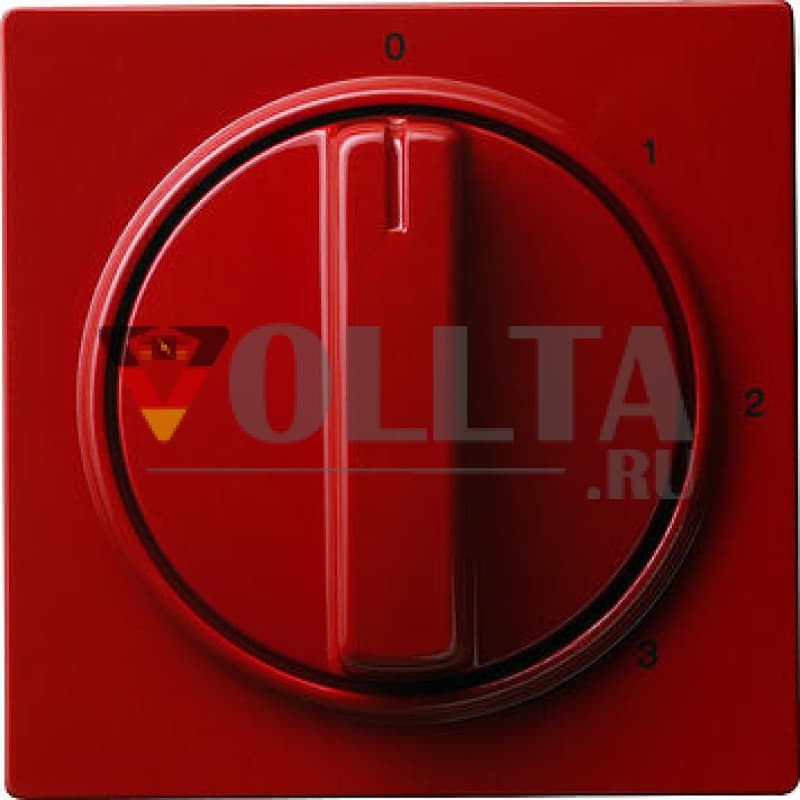 Gira 066943 S-Color Накладка с ручкой для трехступенчатого переключателя, цвет: красный, тон:глянец