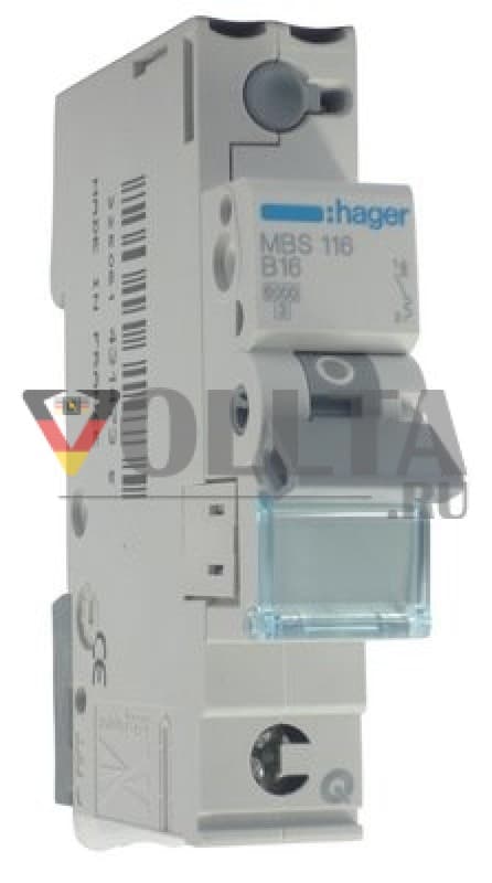 Hager MCS140 Автоматический выключатель C 1полюсный 40А