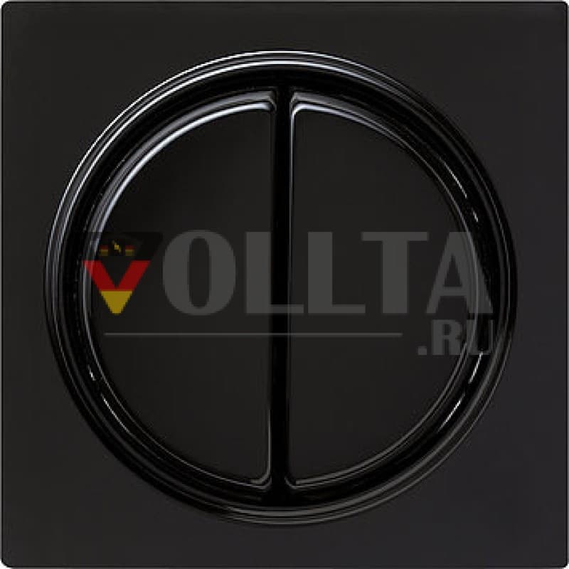 Gira 012547 S-Color Клавишный переключатель 10А, серийный выключатель цвет: черный, тон:глянец