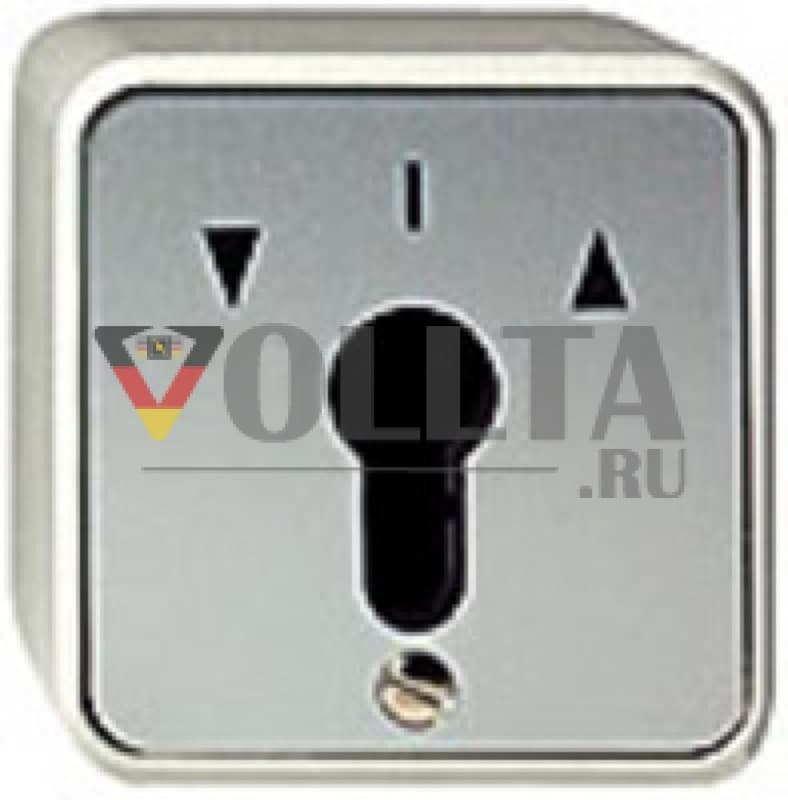 Gira 016330 WG AP панель переключателя с замком 10А, 1 полюсная кнопка , клавиша цвет:серый