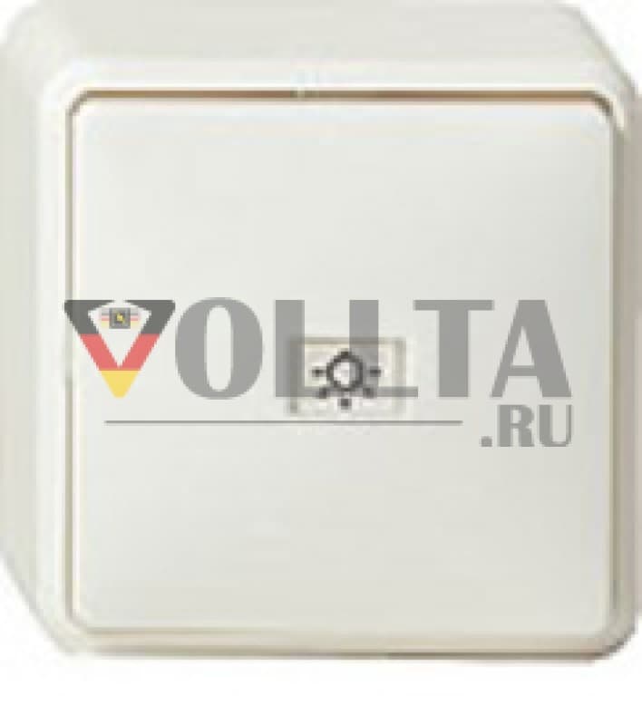 Gira 015213 накладной, для наружного монтажа Выключатель кнопочный 10А, 1-полюс. замыкающий контакт цвет:чисто белый, тон:глянец