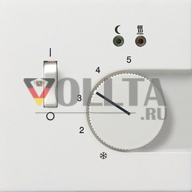 Gira 0390112 Ширококлавишный выключатель Регулятор температуры помещения,  цвет:чисто белый, тон:глянец